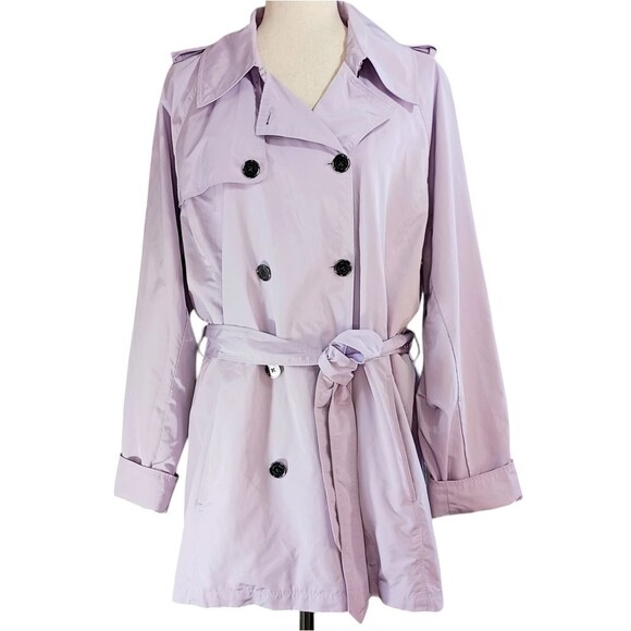 Lands' End Jackets & Blazers - Land's End Trench Coat Rain Jacket Raincoat Windbreaker Purple Lavender Size XL